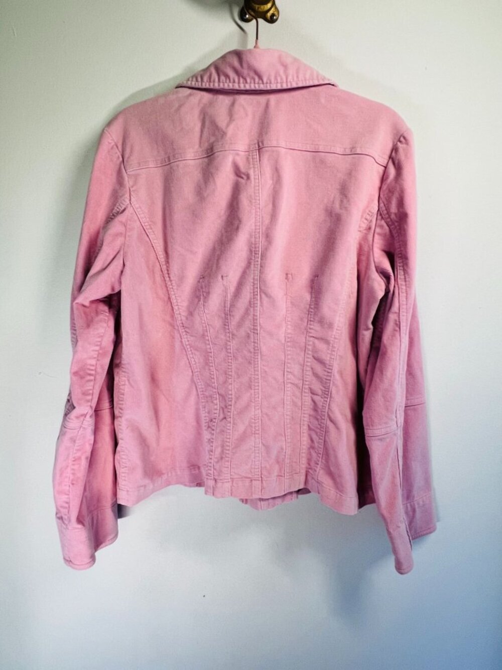 Cato Pink Corduroy Button-Up Jacket With Four Pockets Womens Size L - Picture 8 of 8